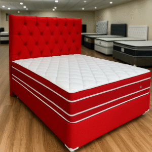 Cama Box Casal Luxo com Colchão de Molas Ensacadas